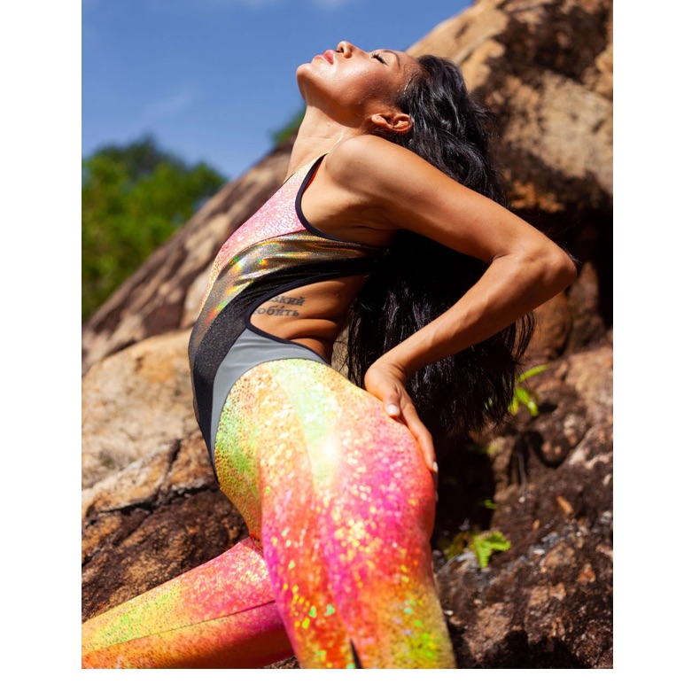 Burntsoul Phoenix Jumpsuit- Glitter Orange Pink